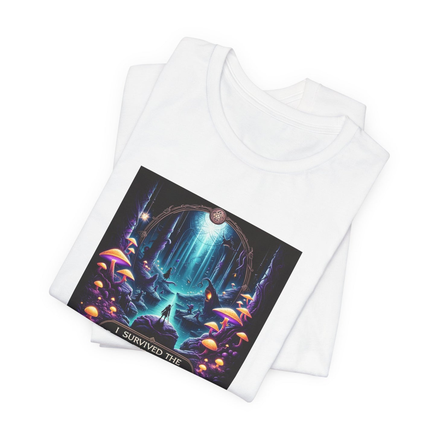 BG3 Tee: 'I Survived the Underdark' - Baldur's Gate 3 Unisex Shirt for Gamers, DND Nerds, + lovers of Astarion, Karlach, Tav, & Shadowheart