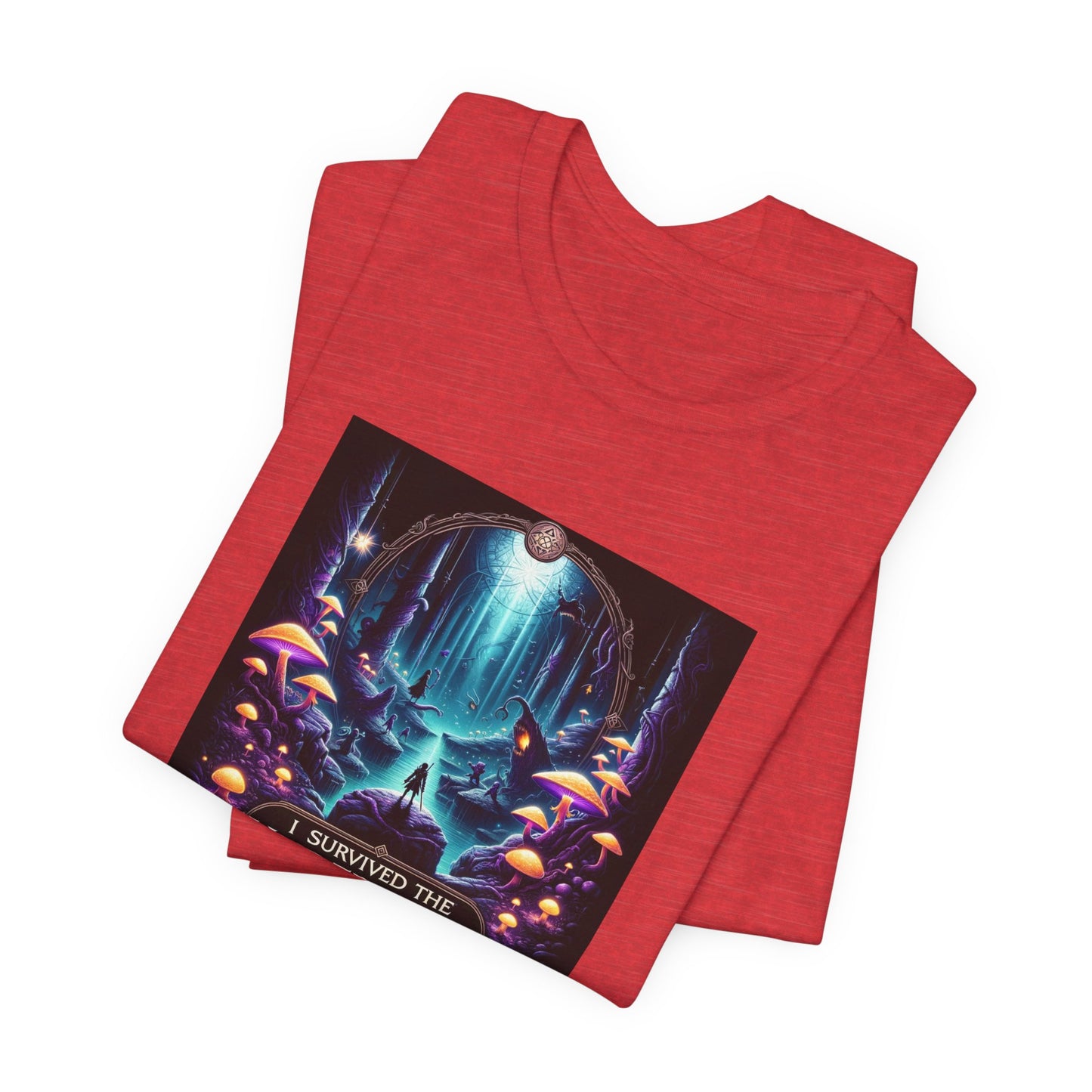 BG3 Tee: 'I Survived the Underdark' - Baldur's Gate 3 Unisex Shirt for Gamers, DND Nerds, + lovers of Astarion, Karlach, Tav, & Shadowheart