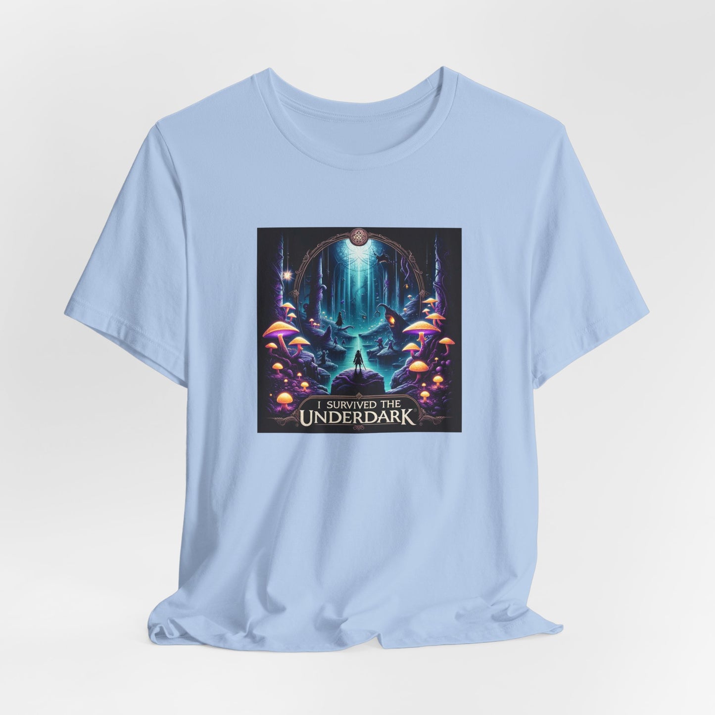 BG3 Tee: 'I Survived the Underdark' - Baldur's Gate 3 Unisex Shirt for Gamers, DND Nerds, + lovers of Astarion, Karlach, Tav, & Shadowheart
