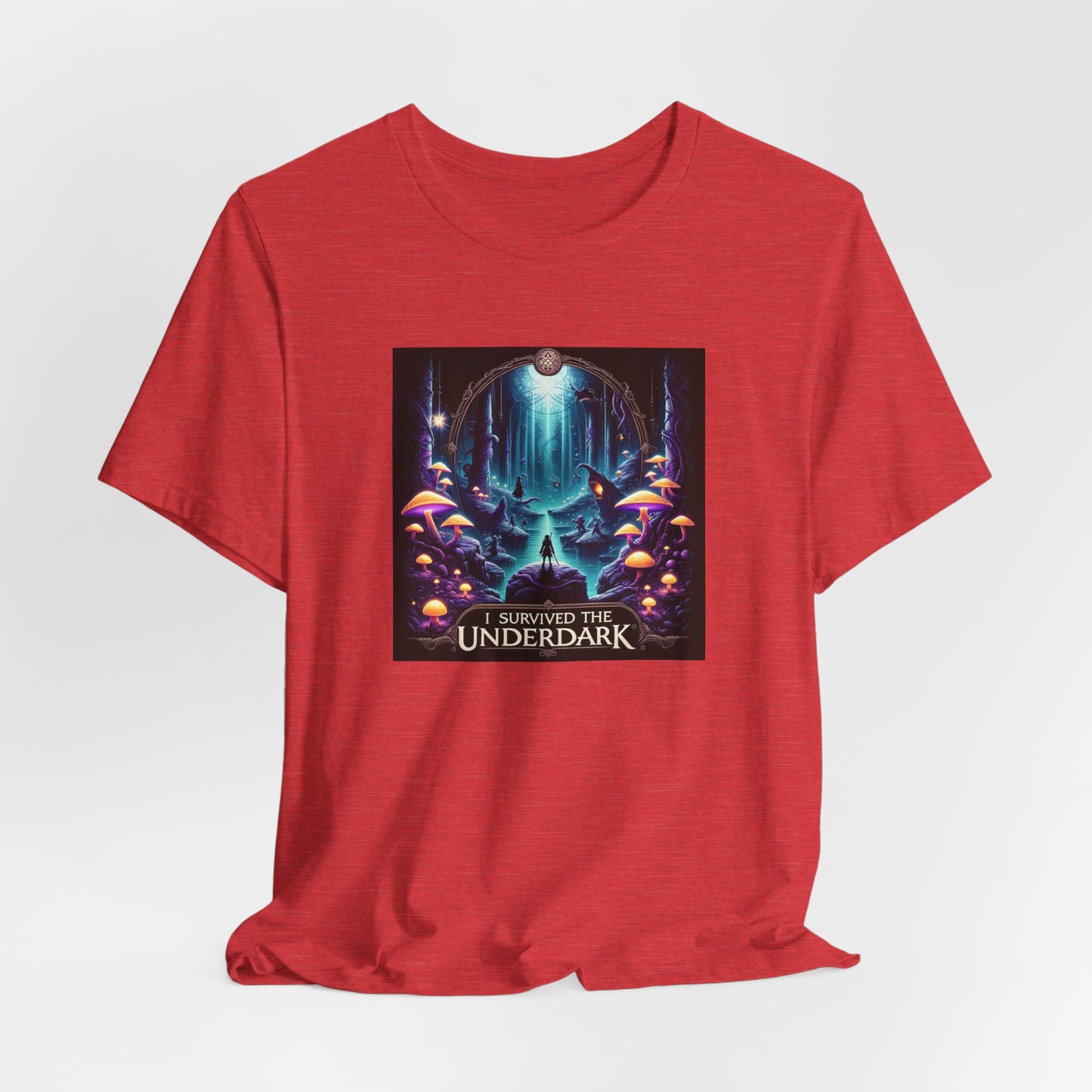 BG3 Tee: 'I Survived the Underdark' - Baldur's Gate 3 Unisex Shirt for Gamers, DND Nerds, + lovers of Astarion, Karlach, Tav, & Shadowheart