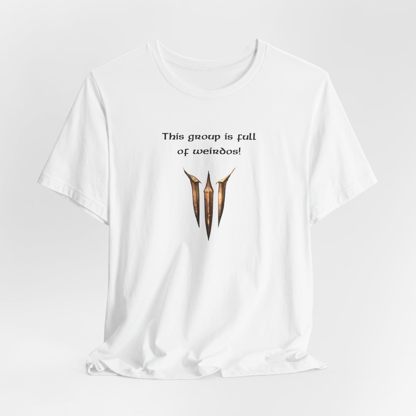 BG3 Astarion Tee: 'This Group Is Full of Weirdos!' - Baldur's Gate 3 Unisex Shirt for Video Gamers, DND gift, Nerds, Dungeons and Dragons