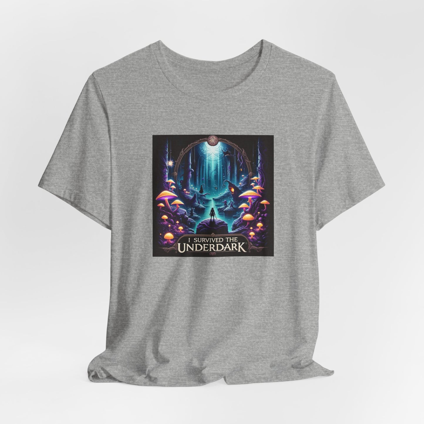 BG3 Tee: 'I Survived the Underdark' - Baldur's Gate 3 Unisex Shirt for Gamers, DND Nerds, + lovers of Astarion, Karlach, Tav, & Shadowheart