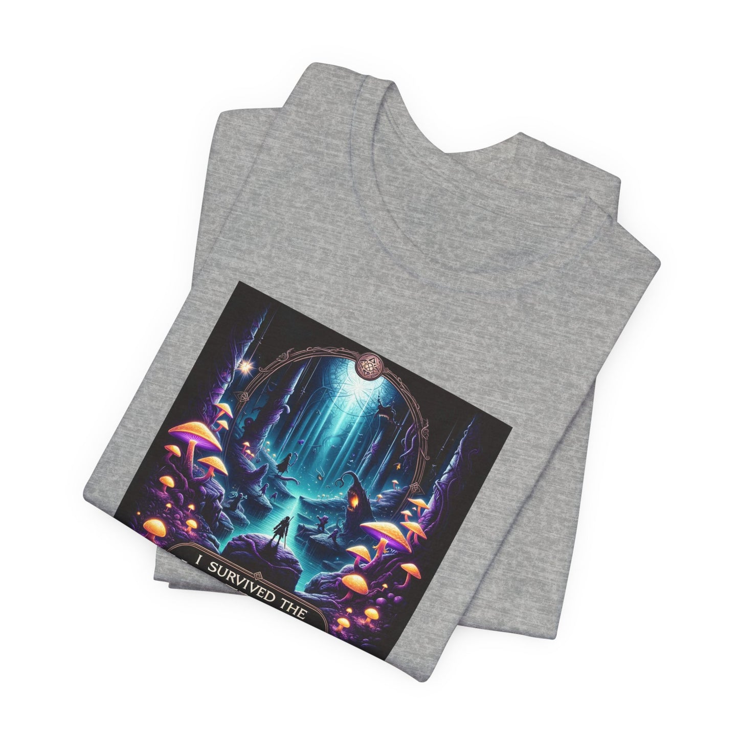 BG3 Tee: 'I Survived the Underdark' - Baldur's Gate 3 Unisex Shirt for Gamers, DND Nerds, + lovers of Astarion, Karlach, Tav, & Shadowheart