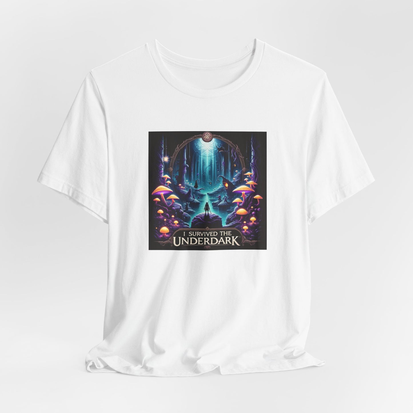 BG3 Tee: 'I Survived the Underdark' - Baldur's Gate 3 Unisex Shirt for Gamers, DND Nerds, + lovers of Astarion, Karlach, Tav, & Shadowheart