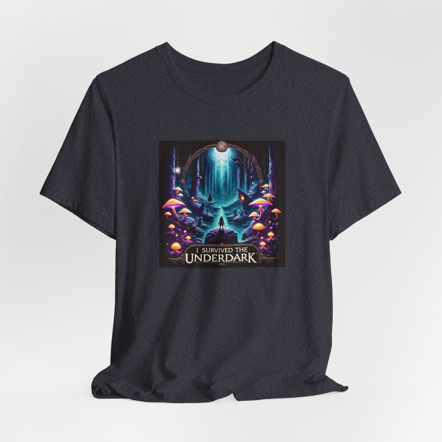 BG3 Tee: 'I Survived the Underdark' - Baldur's Gate 3 Unisex Shirt for Gamers, DND Nerds, + lovers of Astarion, Karlach, Tav, & Shadowheart