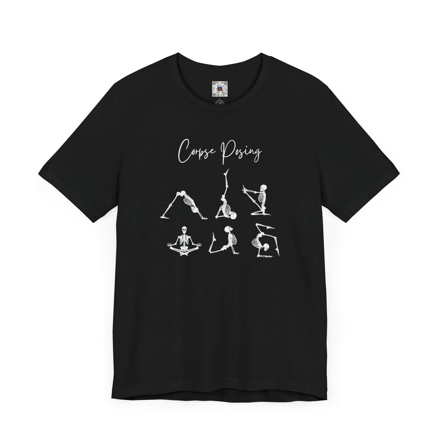 Funny "Corpse Posing" Halloween Shirt, Skeleton Yoga, Spooky Zen Vibes, Holiday Gift, Cute Yoga Tee, Namaste, Yoga Pose, Spoopy, Fun Gift - Ivy Toller Designs