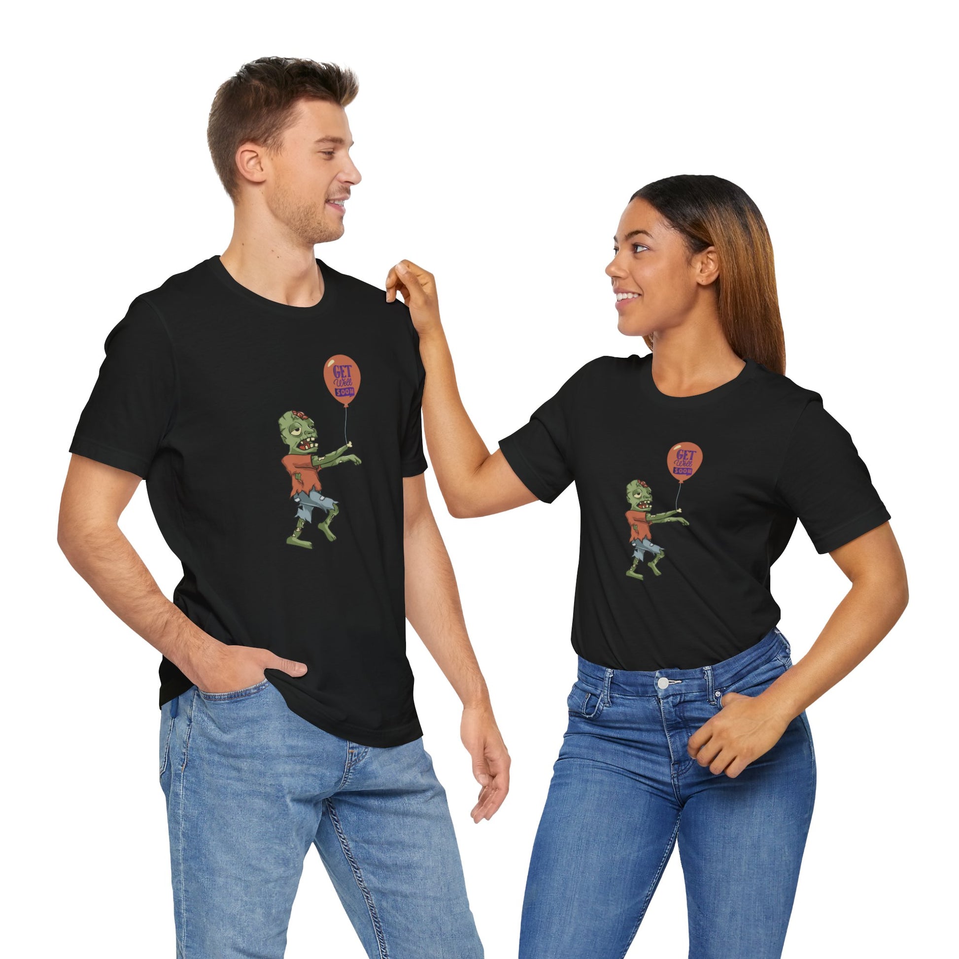 Funny Zombie 'Get Well Soon' Tee, Spooky Halloween Shirt, Cute Cartoon Undead, Seasonable Gift, T-Shirt for All Ages - Ivy Toller Designs