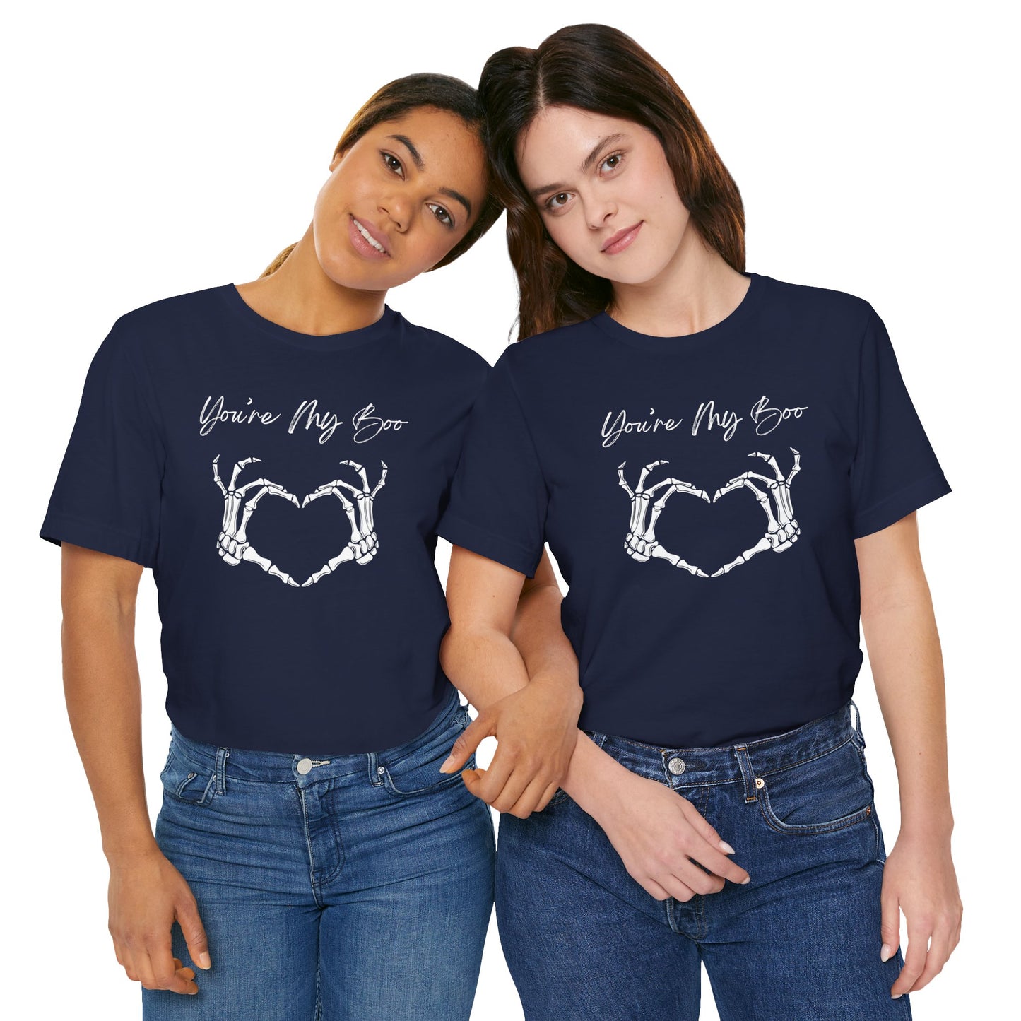 Cute "You're My Boo" Couples Halloween Shirt, Matching Tee for Boyfriend, Girlfriend, Husband, Wife, Holiday Gift, Skeleton Heart Design - Ivy Toller Designs