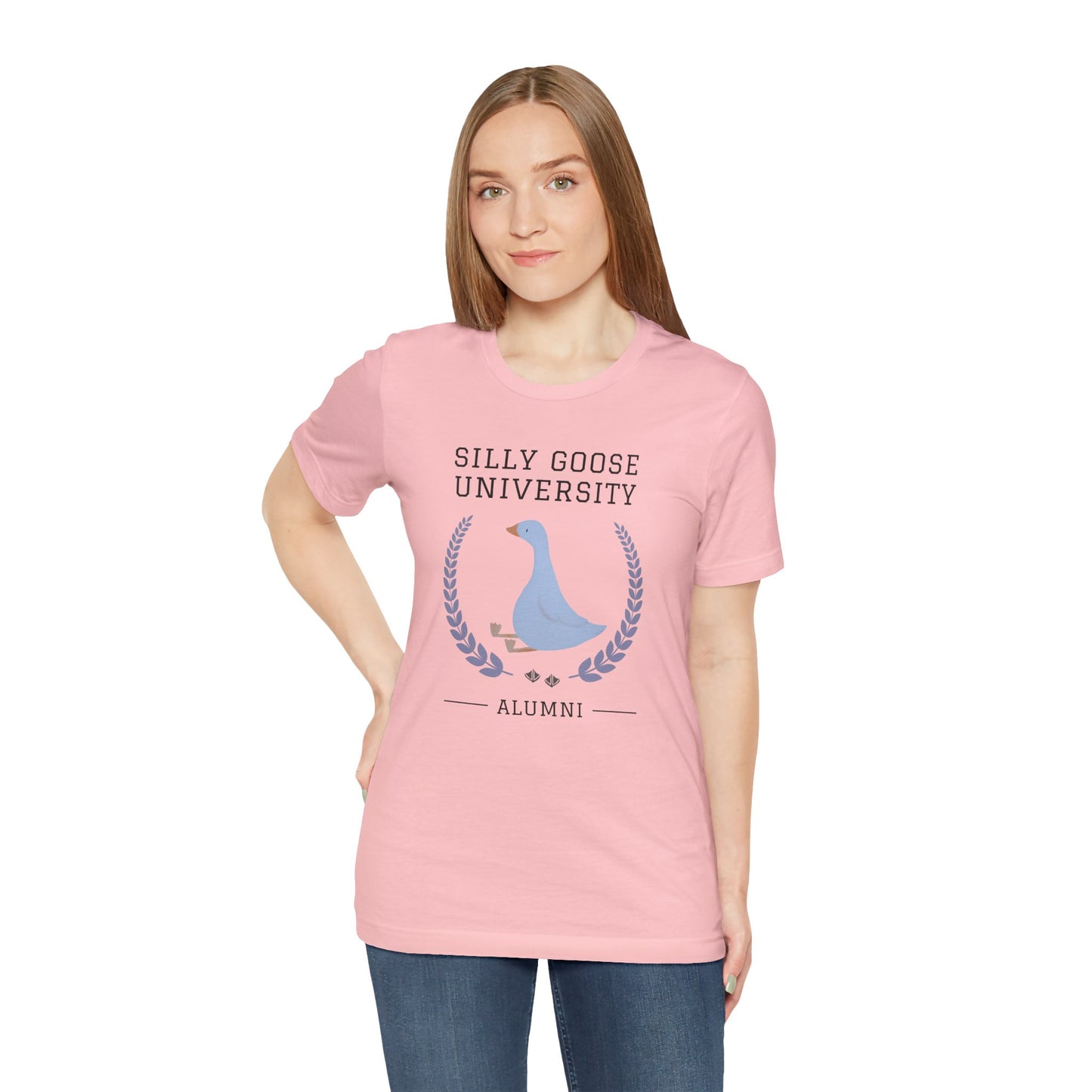 Funny "Silly Goose University Alumni" Tee Shirt: A Great Gift for the Weird and Essential Silly Goose in Your Life. Comes in Sweatshirt Too!