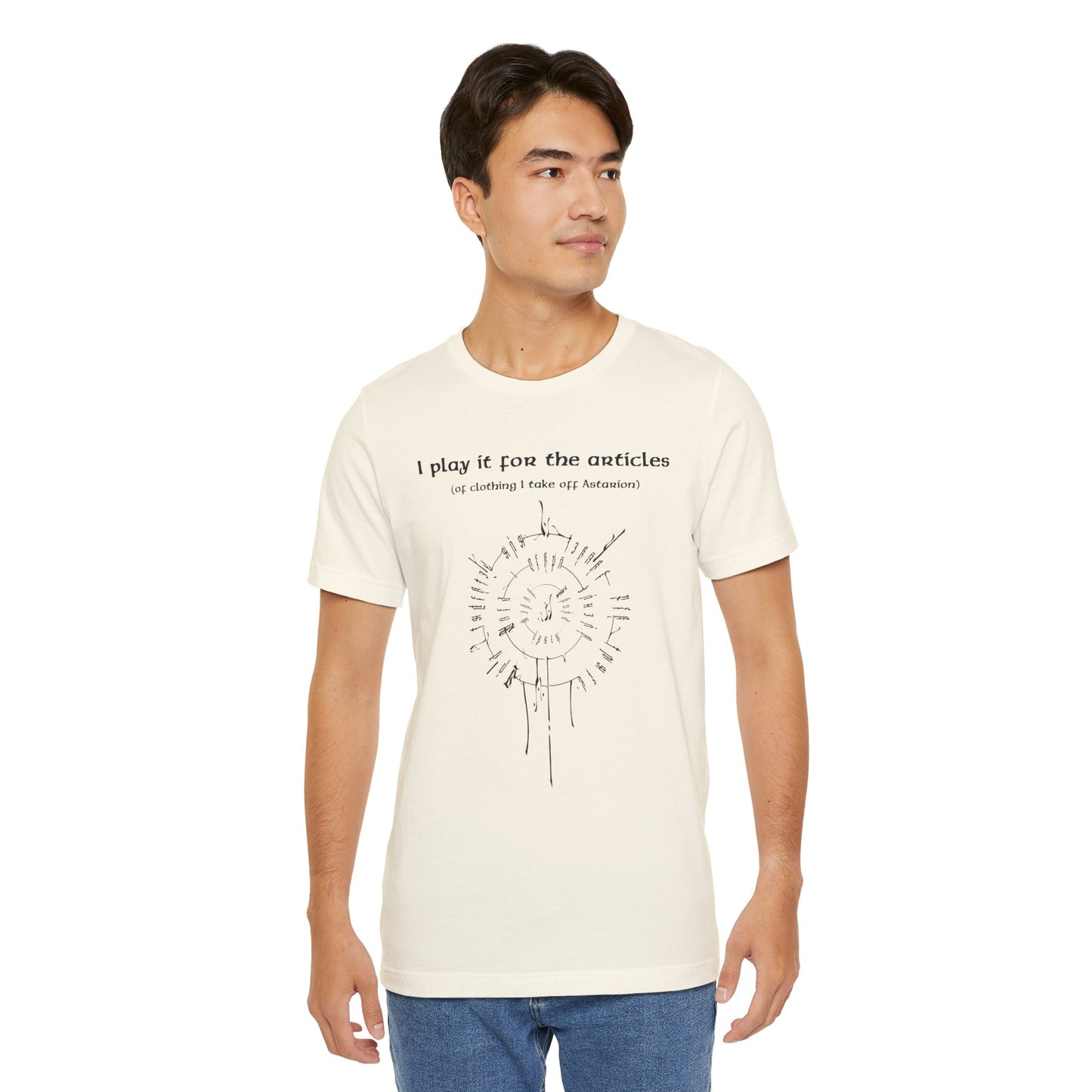 BG3 Tee: 'I Play It For the Articles (of Clothing I Take Off Astarion)' - Baldur's Gate 3 Shirt for Gamers Who Love the Pale Elf, DND Gifts - Ivy Toller Designs