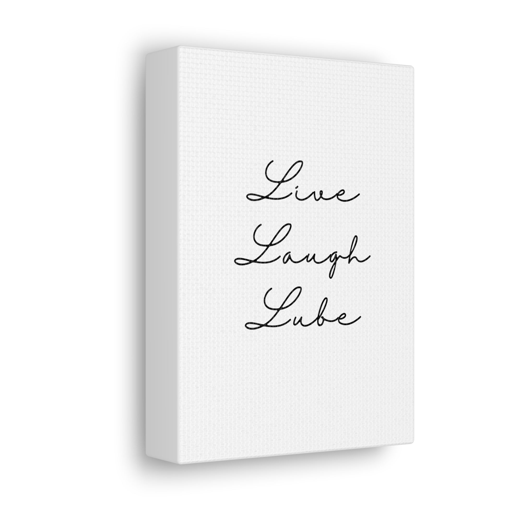 Funny Art Canvas: "Live Laugh Lube" - A Witty Print for the Unconventional Decorator - Subtle Home Decor - Ivy Toller Designs