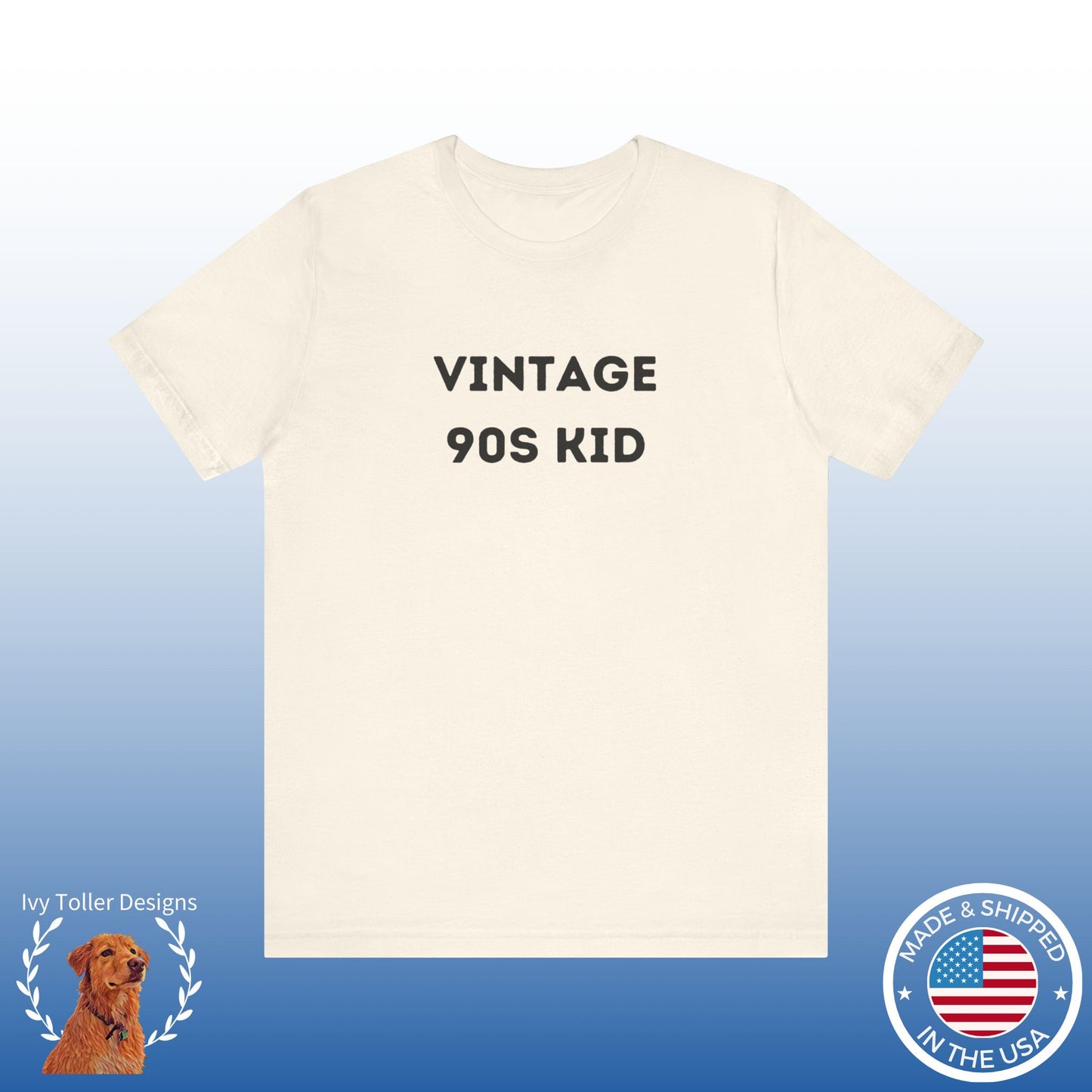 Funny 'Vintage 90s Kid' Shirt | 90s Kids, Vintage, + Millennials - Makes a Great Gift! Wear Your Values | Humorous Opinion Fashion