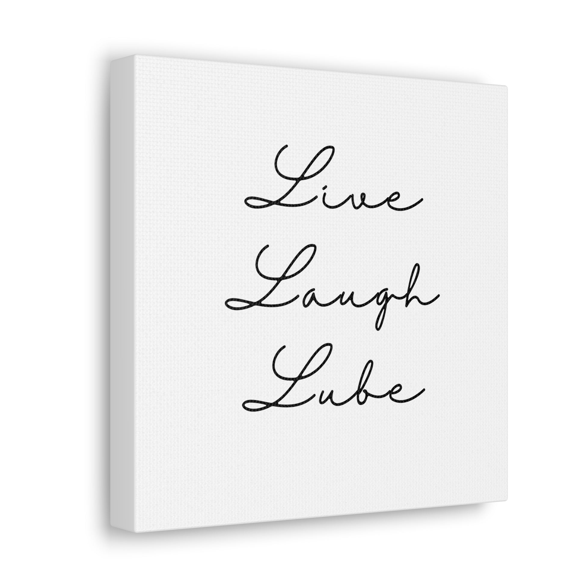 Funny Art Canvas: "Live Laugh Lube" - A Witty Print for the Unconventional Decorator - Subtle Home Decor - Ivy Toller Designs