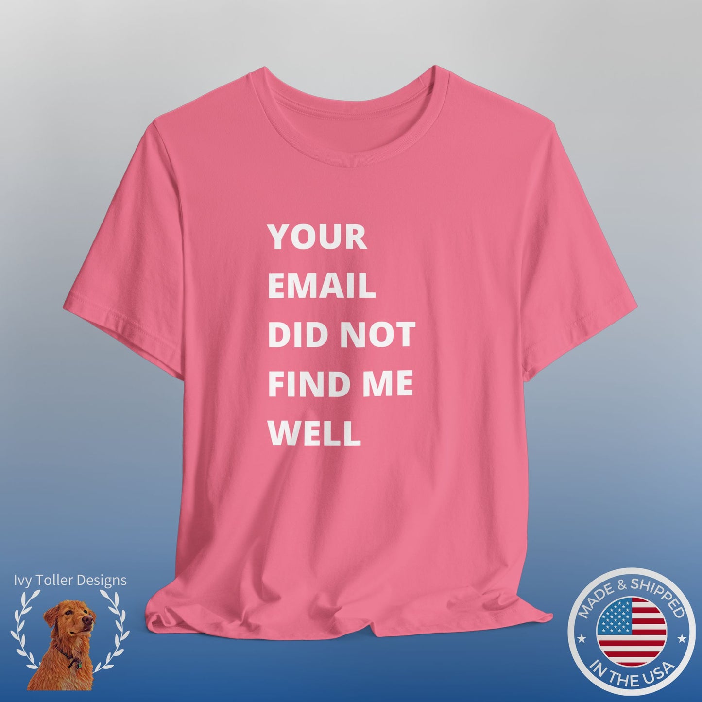 Funny Work Shirt: "Your Email Did Not Find Me Well" - Workplace Humor, Work Anniversary, Work Bestie Gift, Office Worker Gift, Home Office