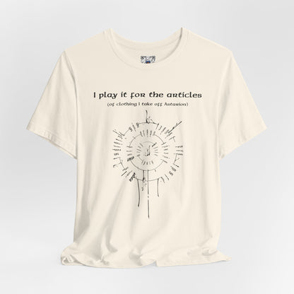 BG3 Tee: 'I Play It For the Articles (of Clothing I Take Off Astarion)' - Baldur's Gate 3 Shirt for Gamers Who Love the Pale Elf, DND Gifts - Ivy Toller Designs