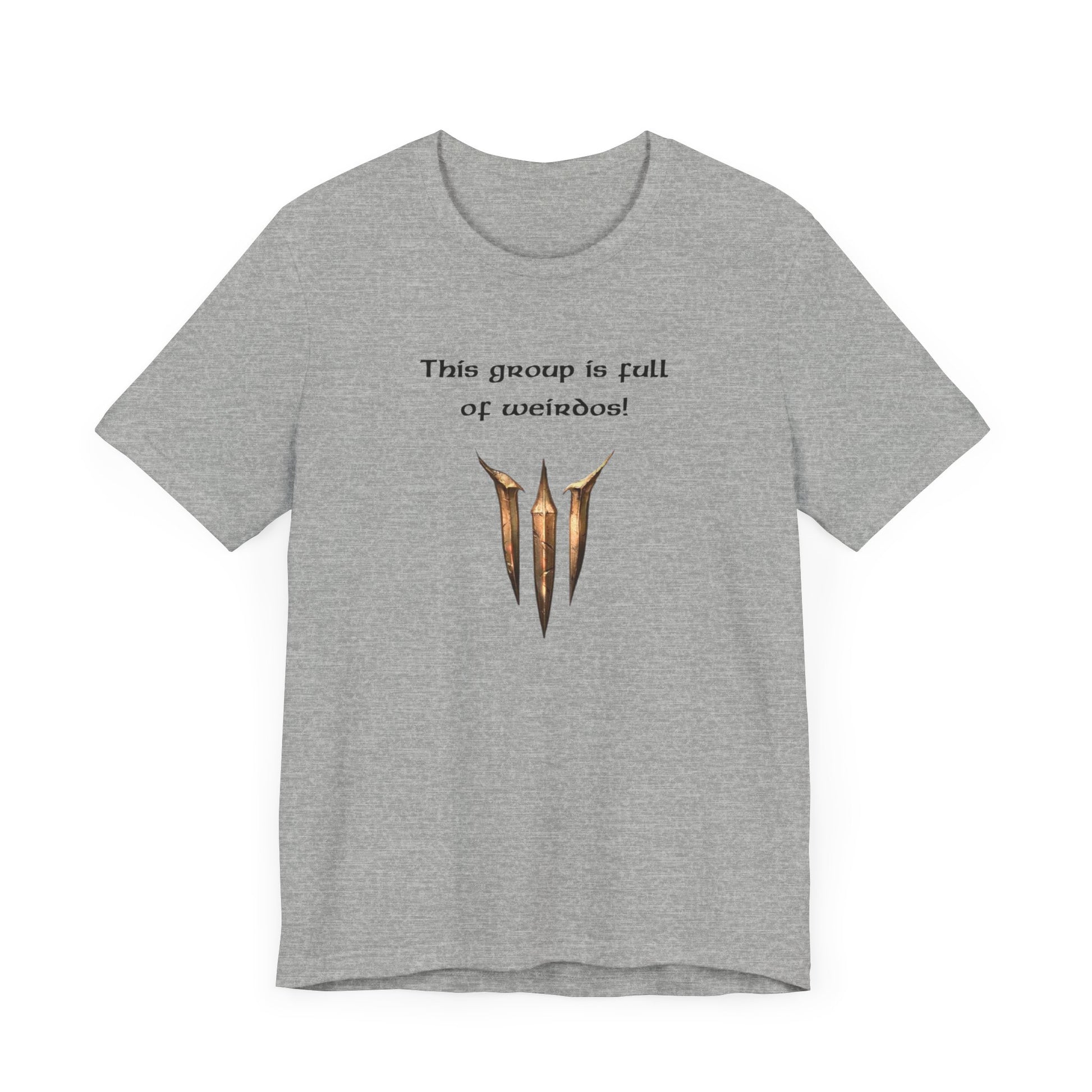 BG3 Astarion Tee: 'This Group Is Full of Weirdos!' - Baldur's Gate 3 Unisex Shirt for Video Gamers, DND gift, Nerds, Dungeons and Dragons - Ivy Toller Designs