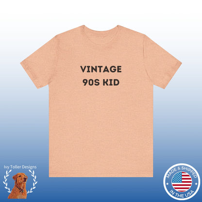 Funny 'Vintage 90s Kid' Shirt | 90s Kids, Vintage, + Millennials - Makes a Great Gift! Wear Your Values | Humorous Opinion Fashion