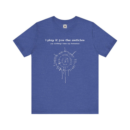 BG3 Tee: 'I Play It For the Articles (of Clothing I Take Off Astarion)' - Baldur's Gate 3 Shirt for Gamers Who Love the Pale Elf, DND Gifts - Ivy Toller Designs