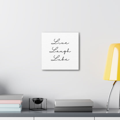 Funny Art Canvas: "Live Laugh Lube" - A Witty Print for the Unconventional Decorator - Subtle Home Decor - Ivy Toller Designs