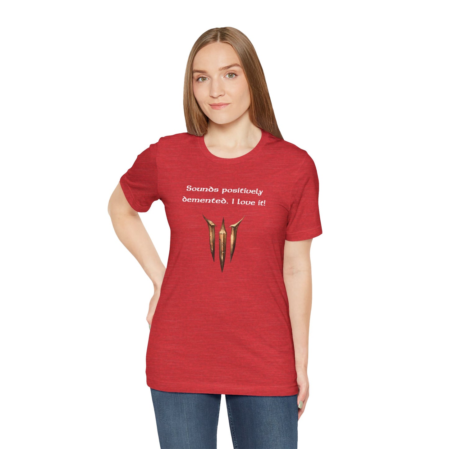 BG3 Astarion Tee: 'Sounds Positively Demented. I Love It!' Baldur's Gate 3 Unisex Shirt for Video Gamers, DND gifts, Dungeons and Dragons - Ivy Toller Designs