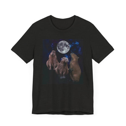 Funny Capybara Shirt - 3 Wolves 90s Aesthetic, Three Capybaras, Space Nebula, Howl at the Moon, 80s Kid Style - Ivy Toller Designs