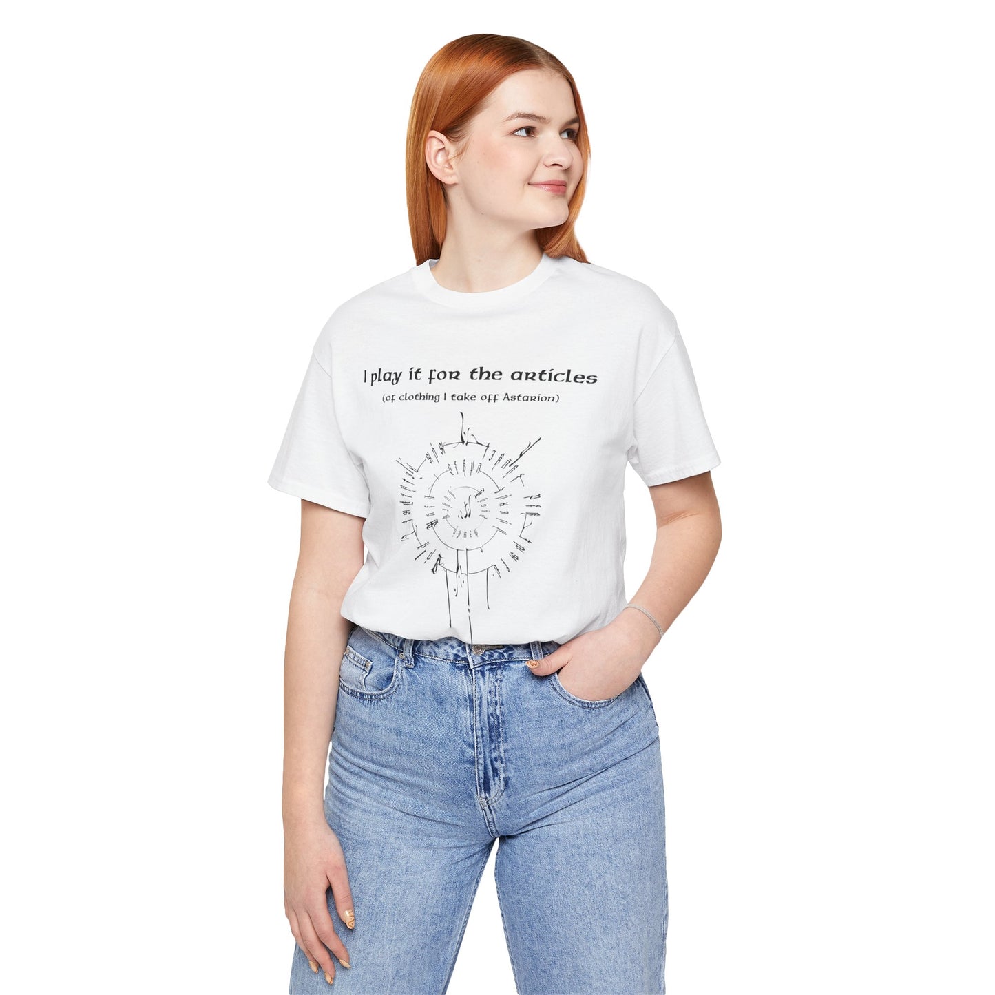 BG3 Tee: 'I Play It For the Articles (of Clothing I Take Off Astarion)' - Baldur's Gate 3 Shirt for Gamers Who Love the Pale Elf, DND Gifts - Ivy Toller Designs