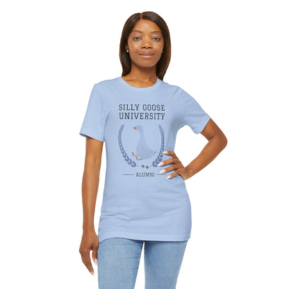 Funny "Silly Goose University Alumni" Tee Shirt: A Great Gift for the Weird and Essential Silly Goose in Your Life. Comes in Sweatshirt Too!