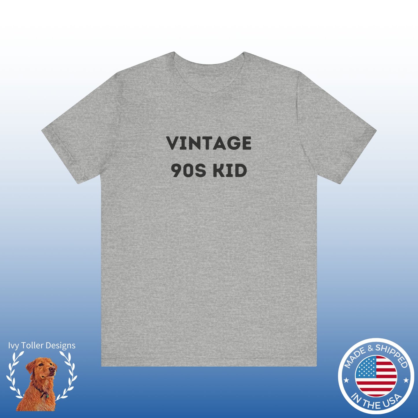 Funny 'Vintage 90s Kid' Shirt | 90s Kids, Vintage, + Millennials - Makes a Great Gift! Wear Your Values | Humorous Opinion Fashion