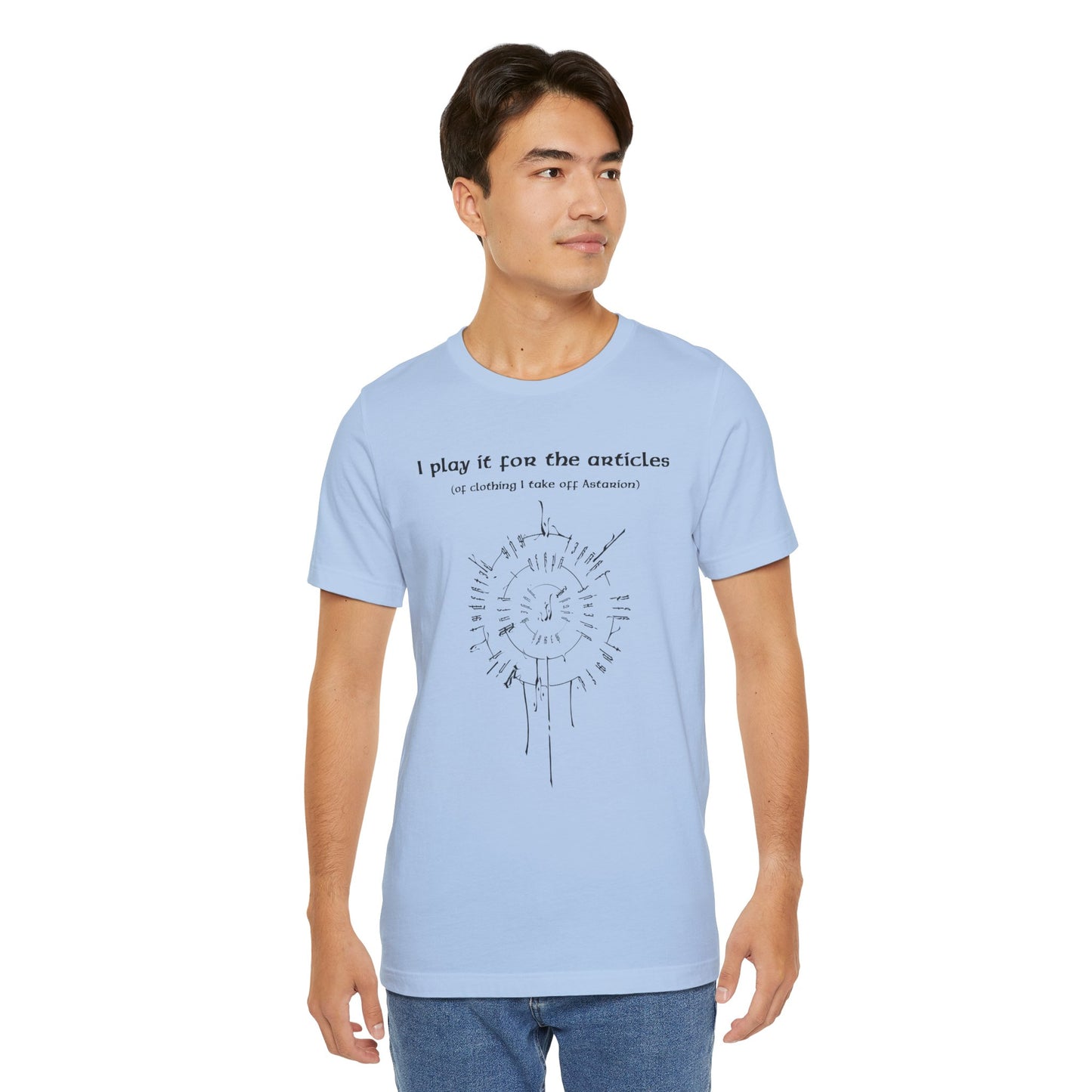 BG3 Tee: 'I Play It For the Articles (of Clothing I Take Off Astarion)' - Baldur's Gate 3 Shirt for Gamers Who Love the Pale Elf, DND Gifts - Ivy Toller Designs