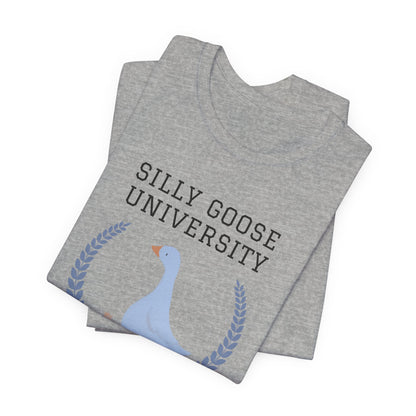 Funny "Silly Goose University Alumni" Tee Shirt: A Great Gift for the Weird and Essential Silly Goose in Your Life. Comes in Sweatshirt Too!