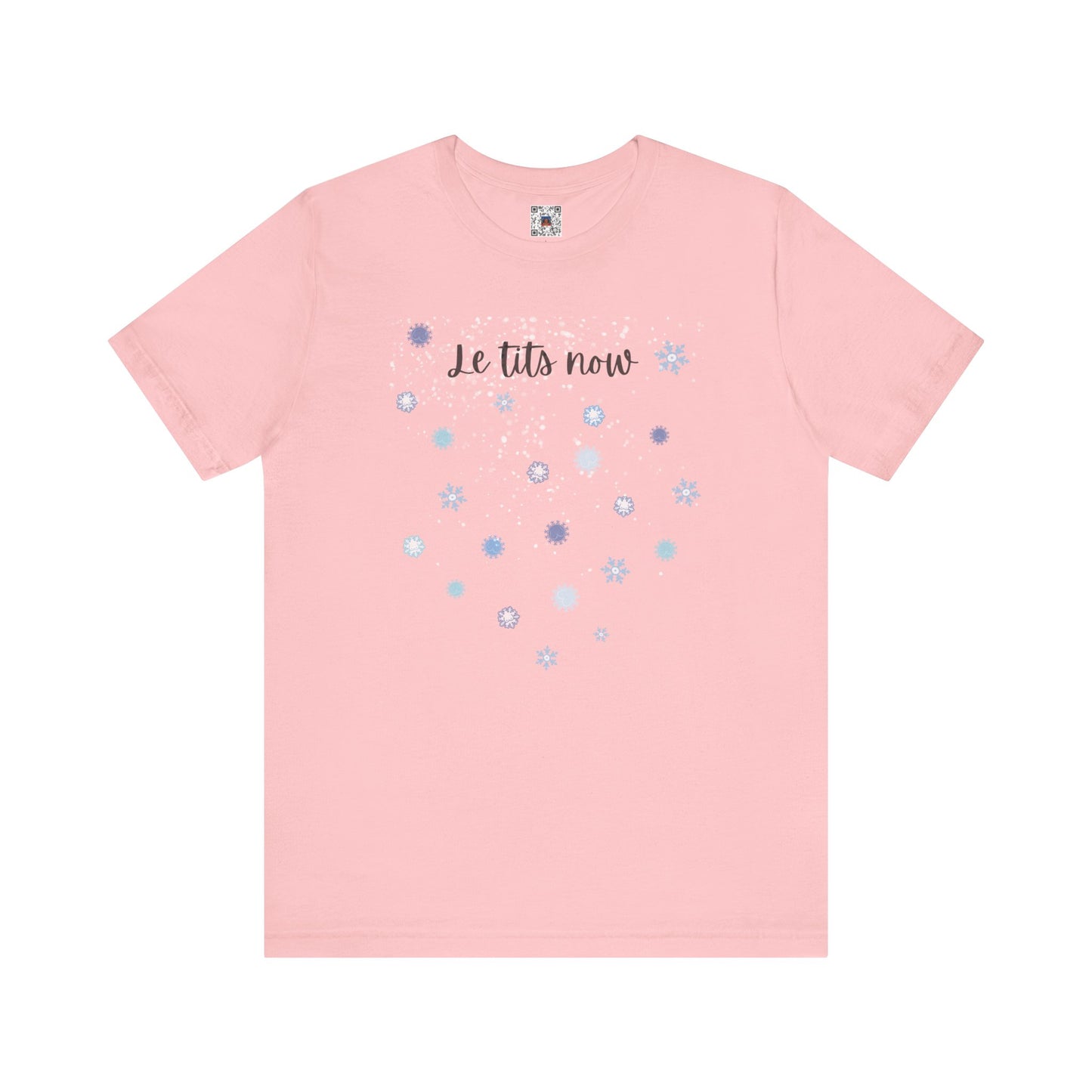 Cheeky "Le Tits Now" Shirt - Snowflake Tee with Hidden Tits + Boobies, Holiday Gift, Funny Boobs Shirt, Christmas Pajamas, Winter Wonderland - Ivy Toller Designs