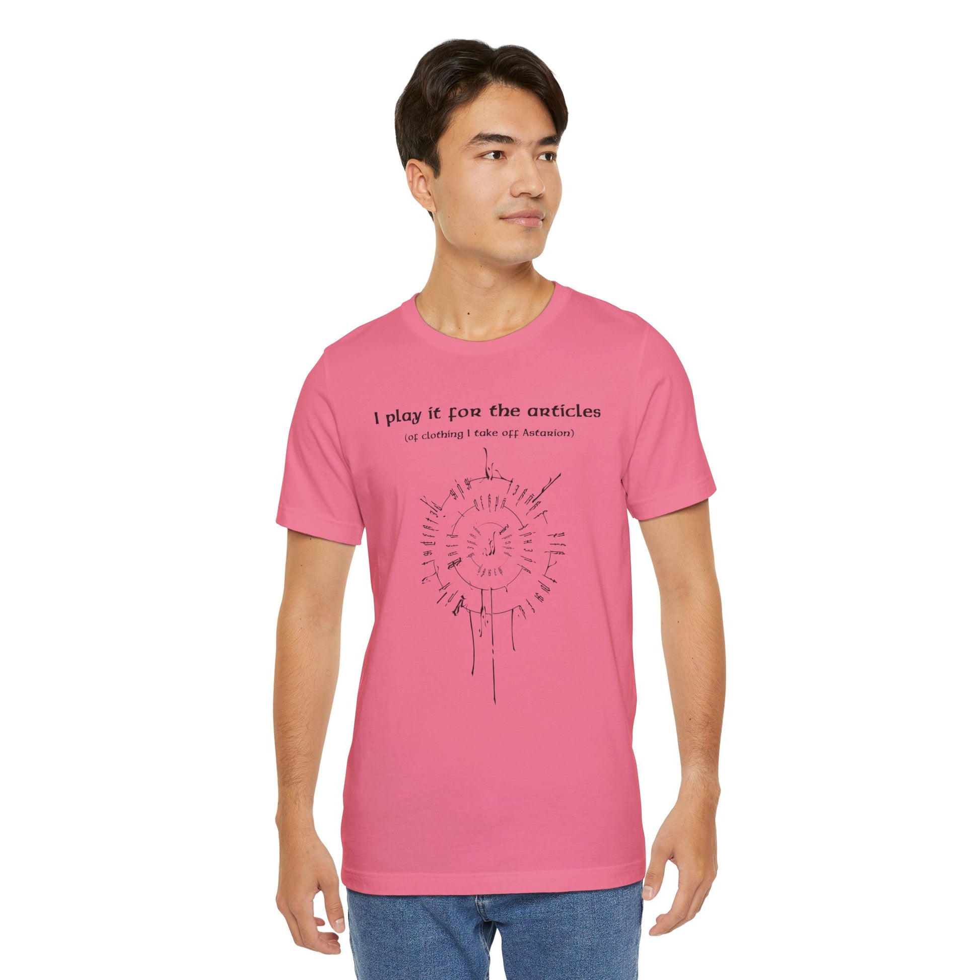 BG3 Tee: 'I Play It For the Articles (of Clothing I Take Off Astarion)' - Baldur's Gate 3 Shirt for Gamers Who Love the Pale Elf, DND Gifts - Ivy Toller Designs