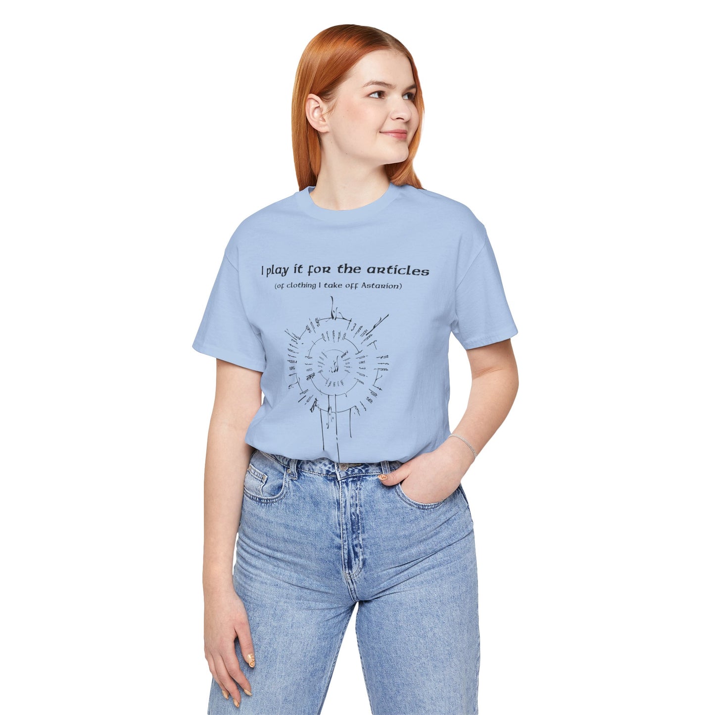 BG3 Tee: 'I Play It For the Articles (of Clothing I Take Off Astarion)' - Baldur's Gate 3 Shirt for Gamers Who Love the Pale Elf, DND Gifts - Ivy Toller Designs