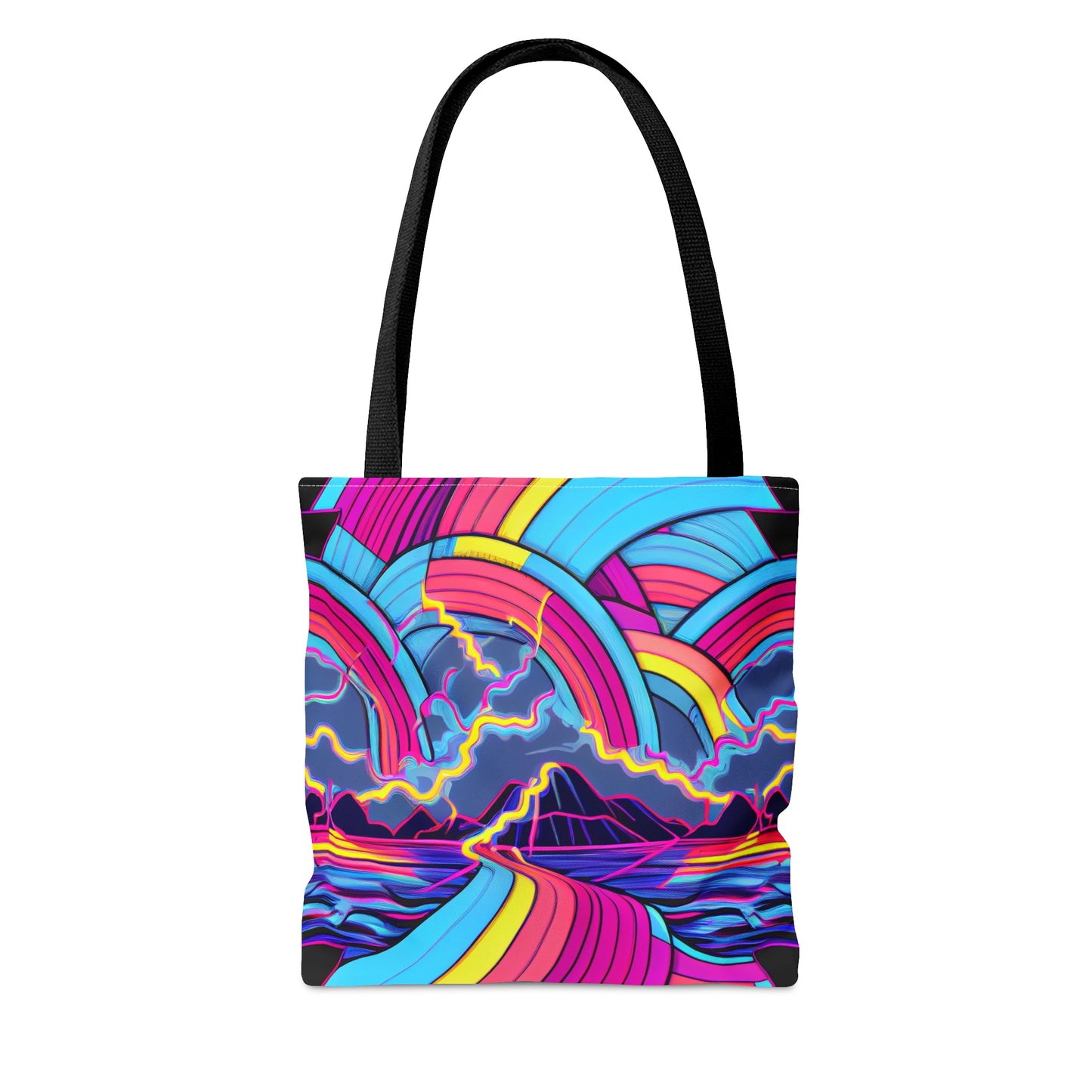 Custom Vaporwave Canvas Tote Bag | Cool Synthwave Neon Aesthetic | FREE shipping! | Perfect Gift for Her - Ivy Toller Designs