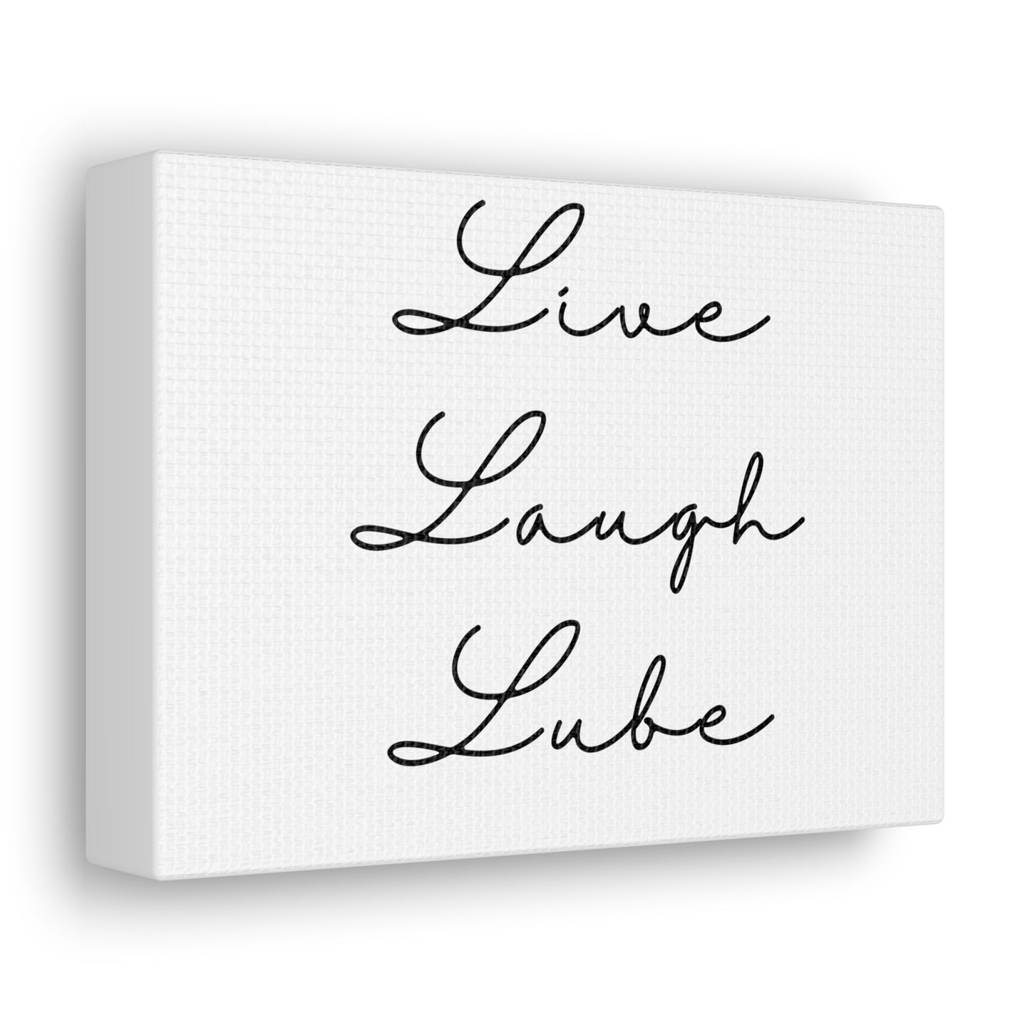 Funny Art Canvas: "Live Laugh Lube" - A Witty Print for the Unconventional Decorator - Subtle Home Decor - Ivy Toller Designs