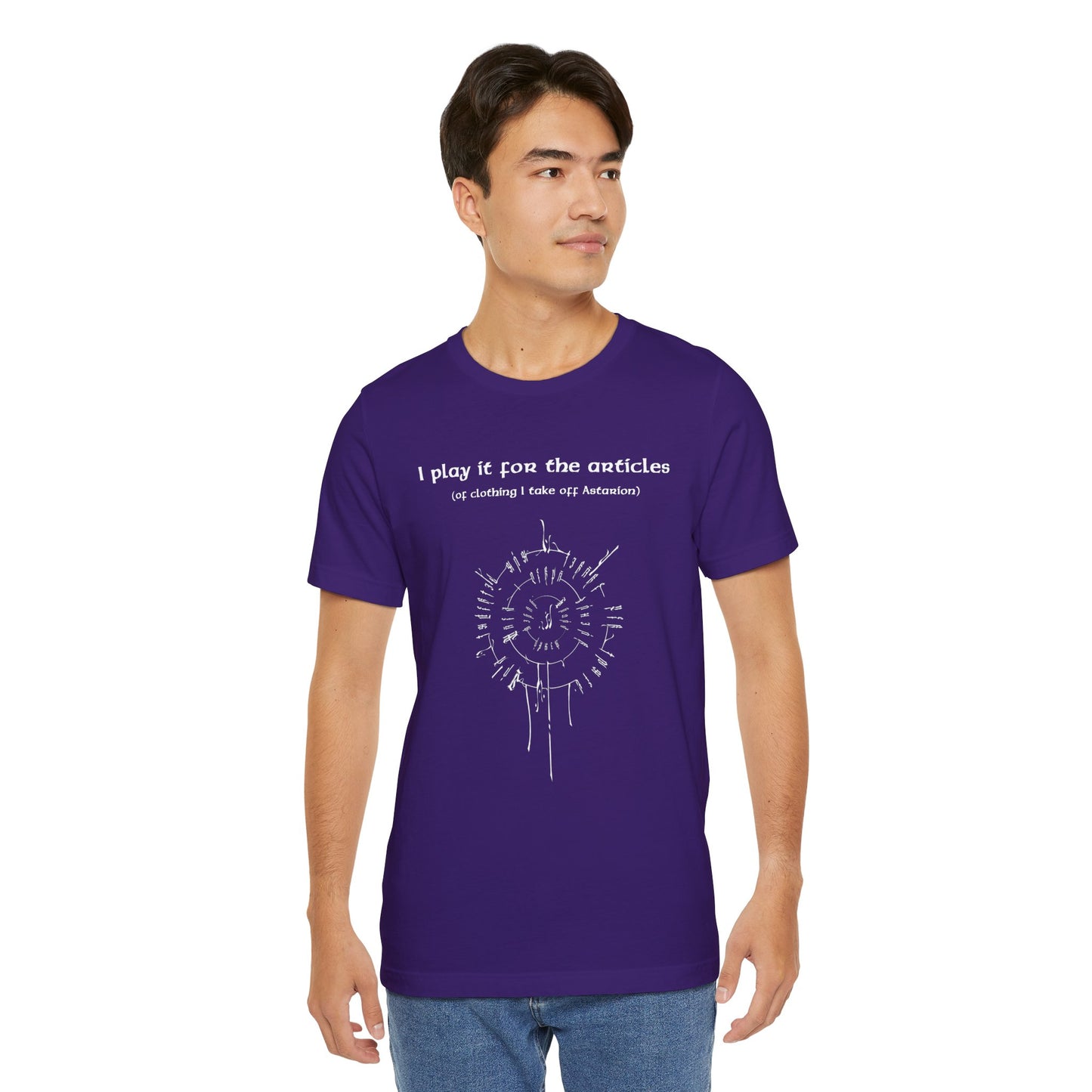 BG3 Tee: 'I Play It For the Articles (of Clothing I Take Off Astarion)' - Baldur's Gate 3 Shirt for Gamers Who Love the Pale Elf, DND Gifts - Ivy Toller Designs