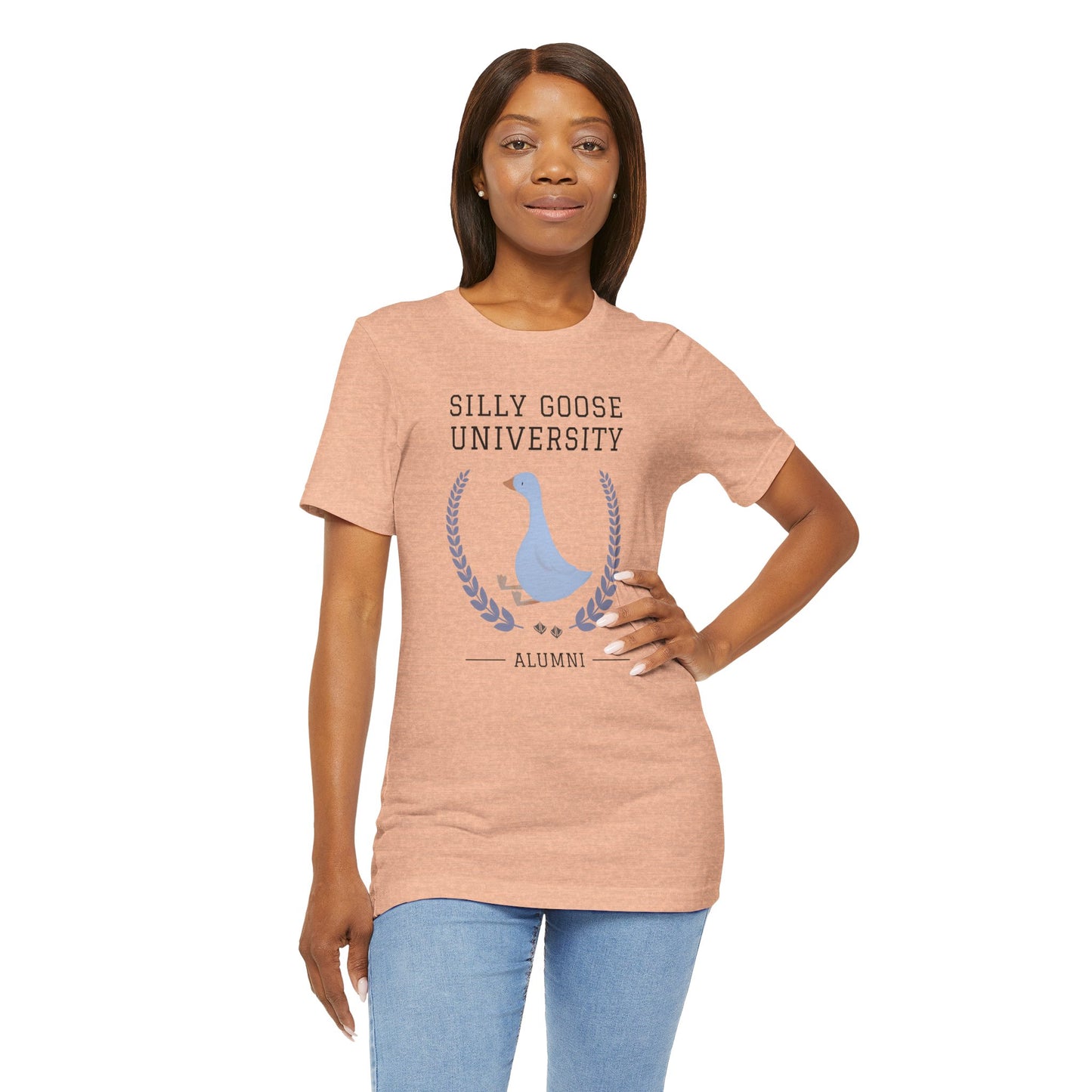 Funny "Silly Goose University Alumni" Tee Shirt: A Great Gift for the Weird and Essential Silly Goose in Your Life. Comes in Sweatshirt Too!