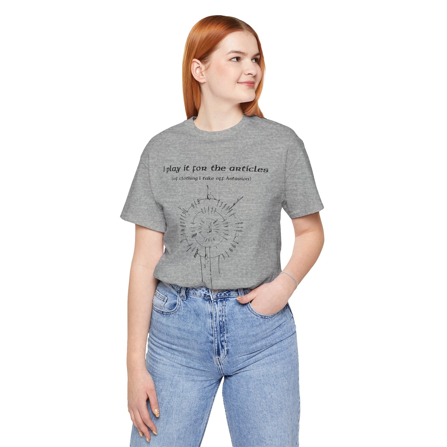 BG3 Tee: 'I Play It For the Articles (of Clothing I Take Off Astarion)' - Baldur's Gate 3 Shirt for Gamers Who Love the Pale Elf, DND Gifts - Ivy Toller Designs