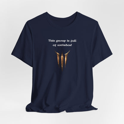 BG3 Astarion Tee: 'This Group Is Full of Weirdos!' - Baldur's Gate 3 Unisex Shirt for Video Gamers, DND gift, Nerds, Dungeons and Dragons