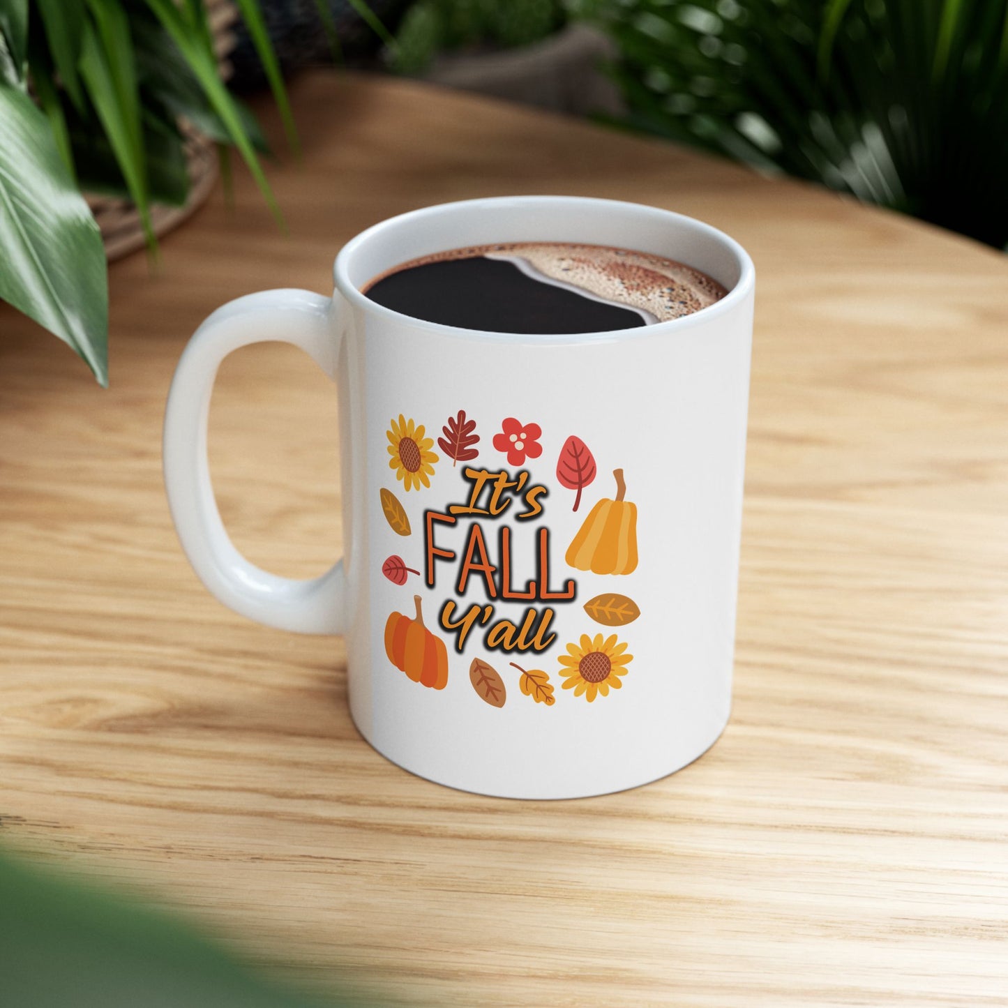 Cute "It's Fall Y'all" Mug: Autumn Accessory for Cozy Sweater Weather, Fall Feels, & Seasonal Vibes, Coffee, Tea, PSL, Cider, Gift, For Her - Ivy Toller Designs