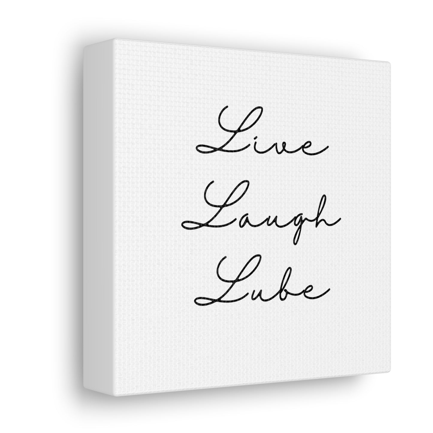 Funny Art Canvas: "Live Laugh Lube" - A Witty Print for the Unconventional Decorator - Subtle Home Decor - Ivy Toller Designs