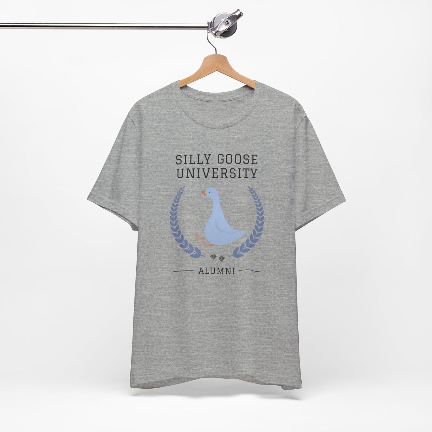 Funny "Silly Goose University Alumni" Tee Shirt: A Great Gift for the Weird and Essential Silly Goose in Your Life. Comes in Sweatshirt Too!