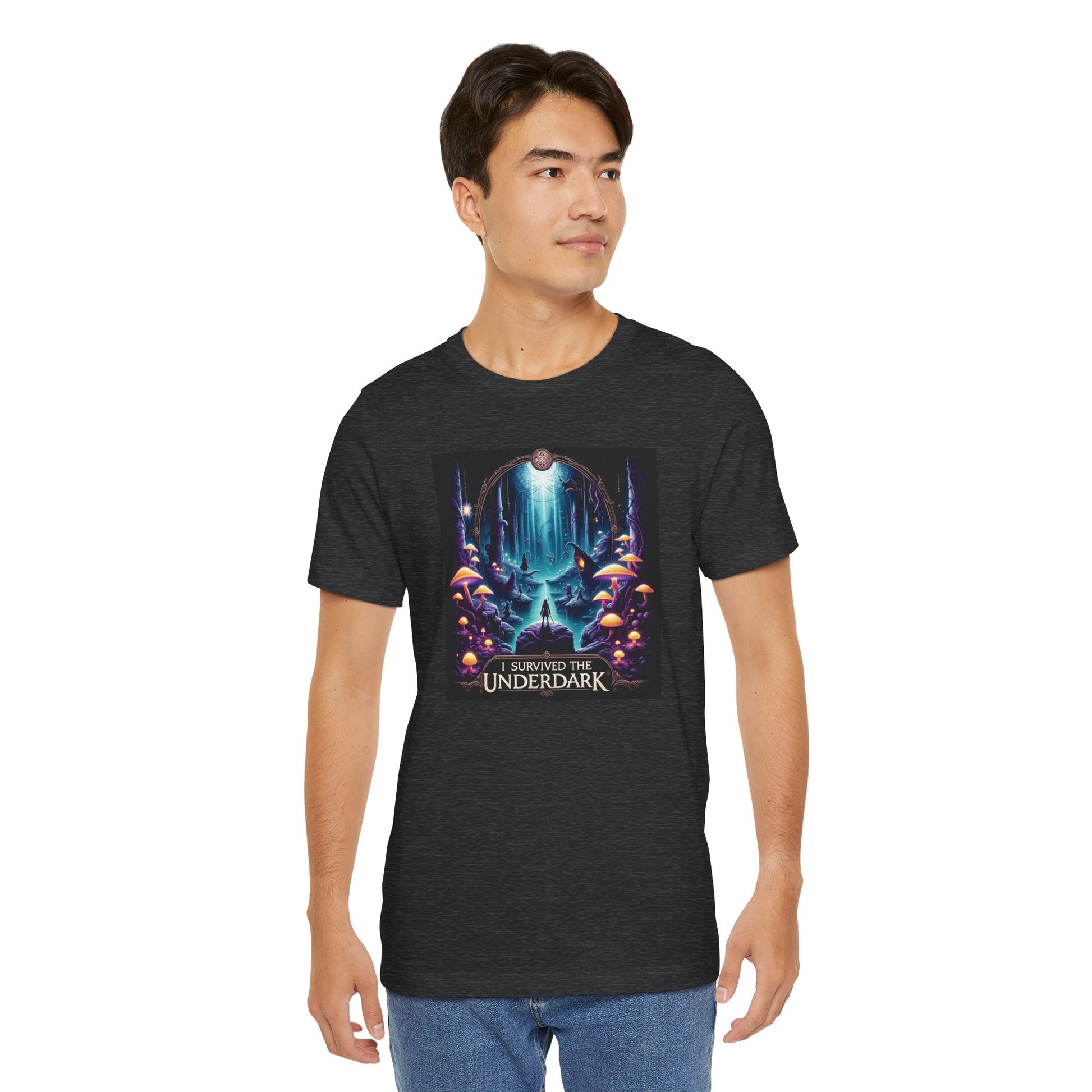 BG3 Tee: 'I Survived the Underdark' - Baldur's Gate 3 Unisex Shirt for Gamers, DND Nerds, + lovers of Astarion, Karlach, Tav, & Shadowheart - Ivy Toller Designs