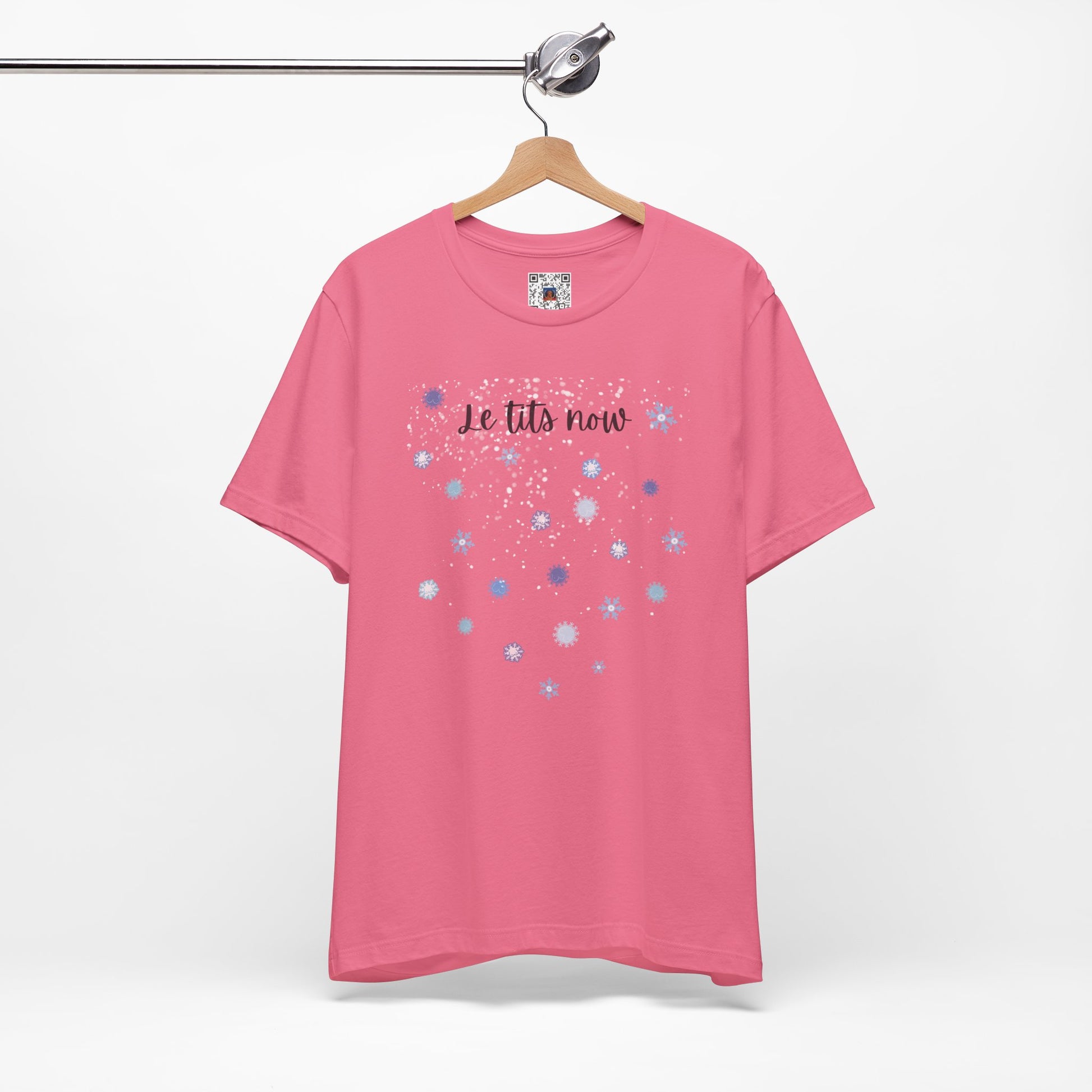 Cheeky "Le Tits Now" Shirt - Snowflake Tee with Hidden Tits + Boobies, Holiday Gift, Funny Boobs Shirt, Christmas Pajamas, Winter Wonderland - Ivy Toller Designs