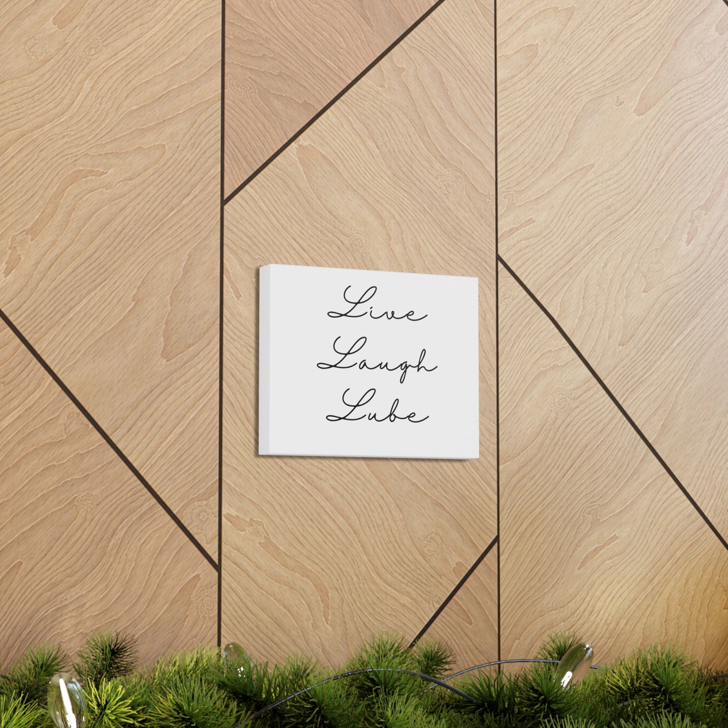 Funny Art Canvas: "Live Laugh Lube" - A Witty Print for the Unconventional Decorator - Subtle Home Decor - Ivy Toller Designs