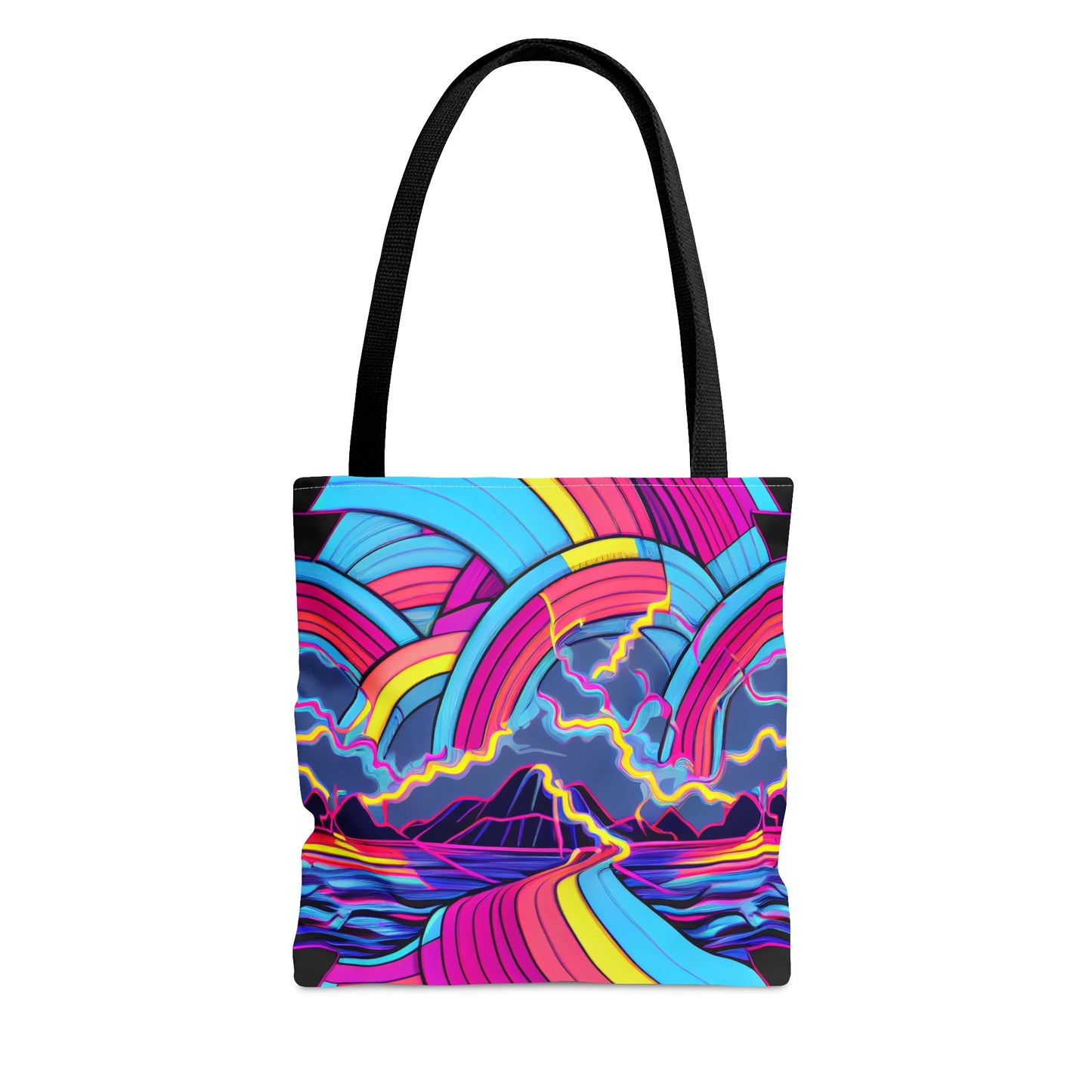 Custom Vaporwave Canvas Tote Bag | Cool Synthwave Neon Aesthetic | FREE shipping! | Perfect Gift for Her - Ivy Toller Designs