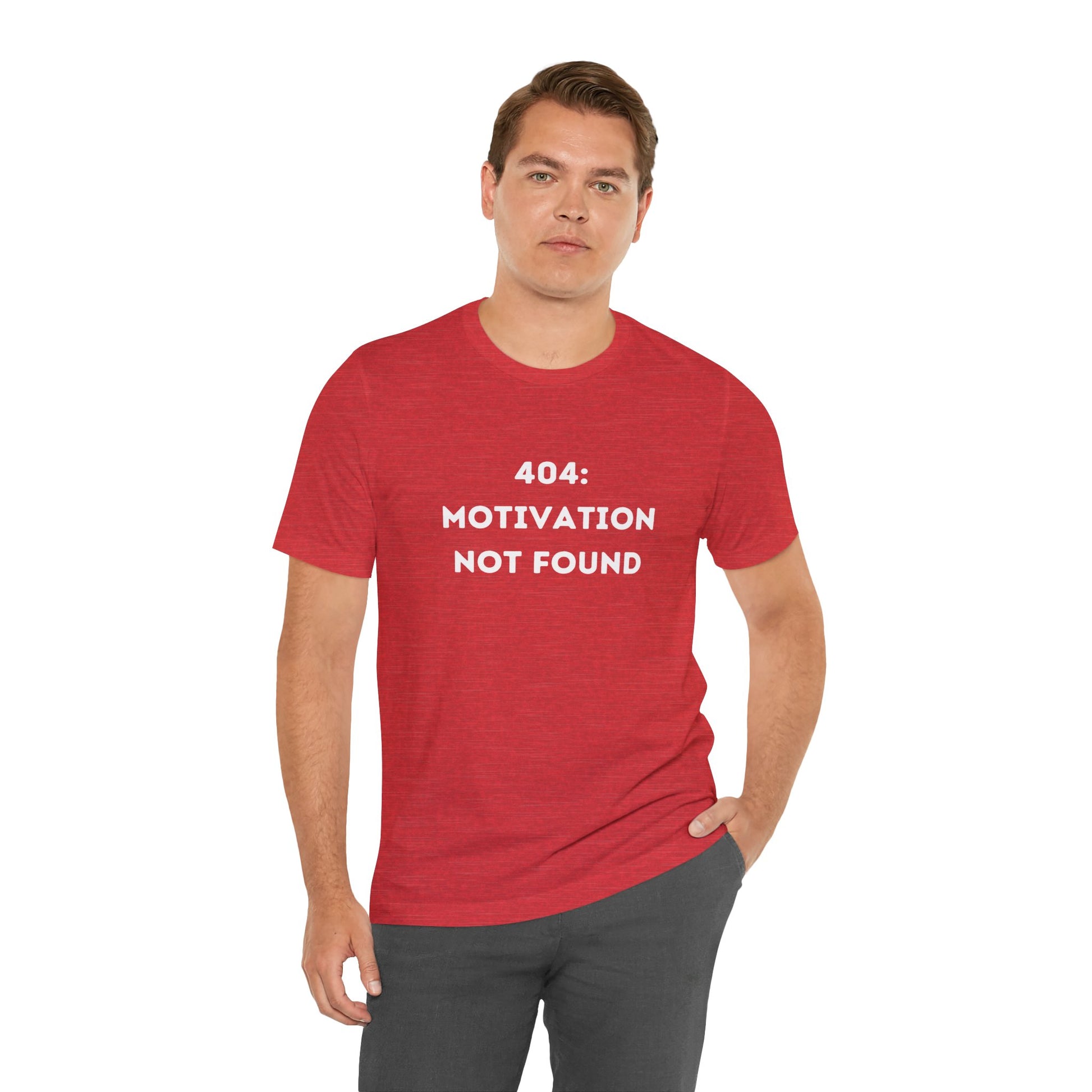 Funny '404: Motivation Not Found' Shirt | Computers, Motivation, + Humor - Makes a Great Gift! Wear Your Values | Humorous Opinion Fashion - Ivy Toller Designs