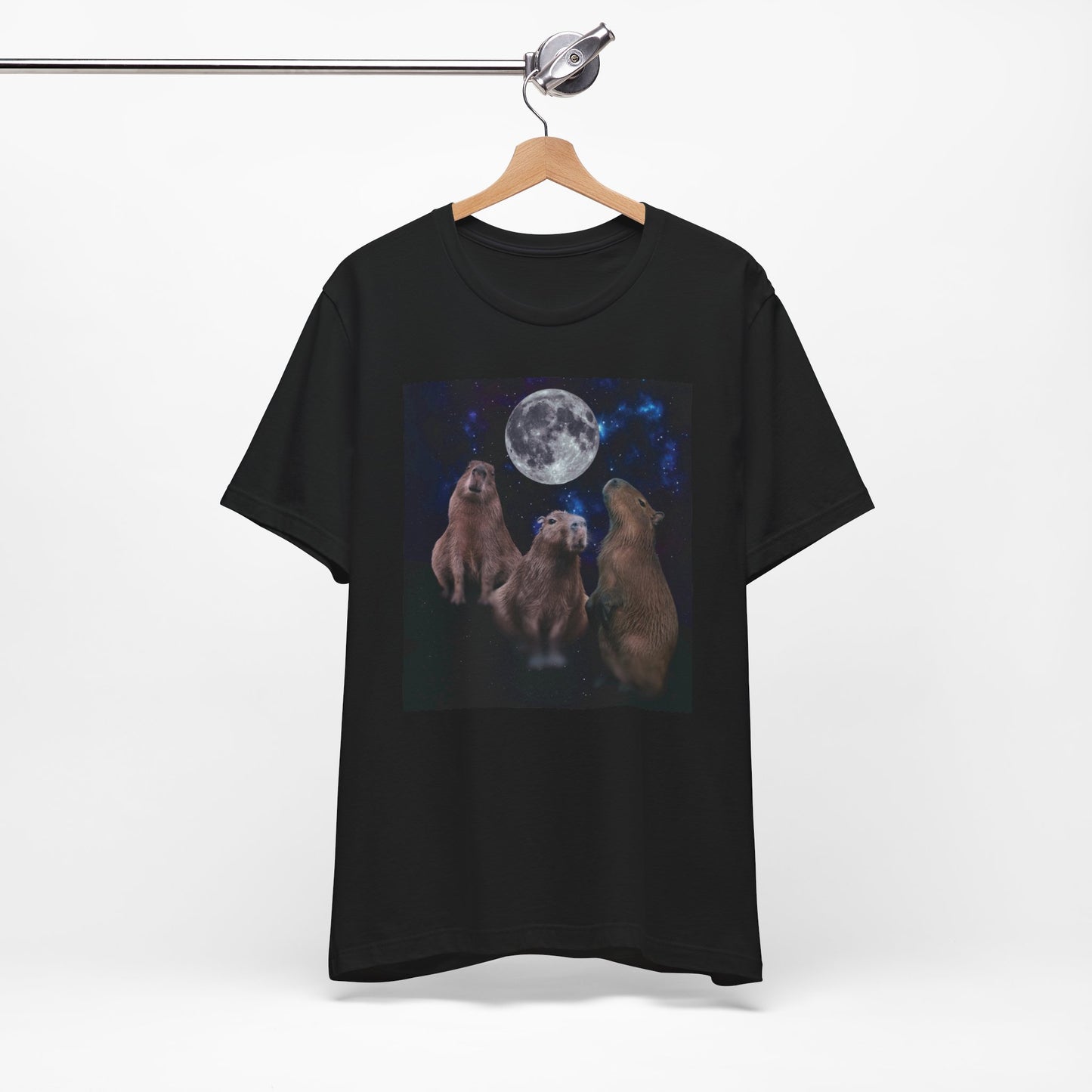 Funny Capybara Shirt - 3 Wolves 90s Aesthetic, Three Capybaras, Space Nebula, Howl at the Moon, 80s Kid Style - Ivy Toller Designs