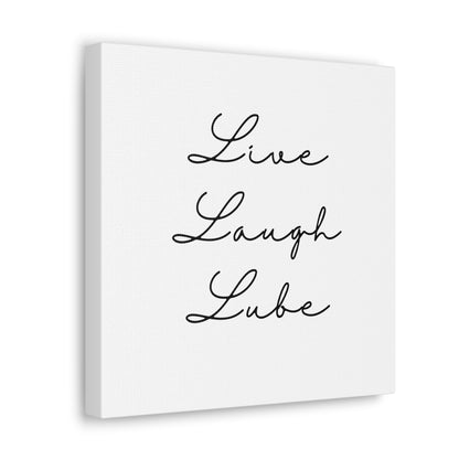 Funny Art Canvas: "Live Laugh Lube" - A Witty Print for the Unconventional Decorator - Subtle Home Decor - Ivy Toller Designs