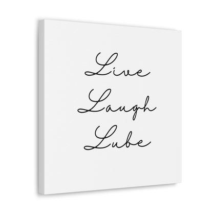 Funny Art Canvas: "Live Laugh Lube" - A Witty Print for the Unconventional Decorator - Subtle Home Decor - Ivy Toller Designs